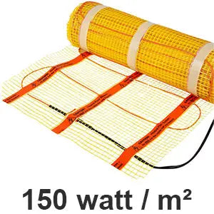 Gulvvarmemåtter, 150 Watt m2