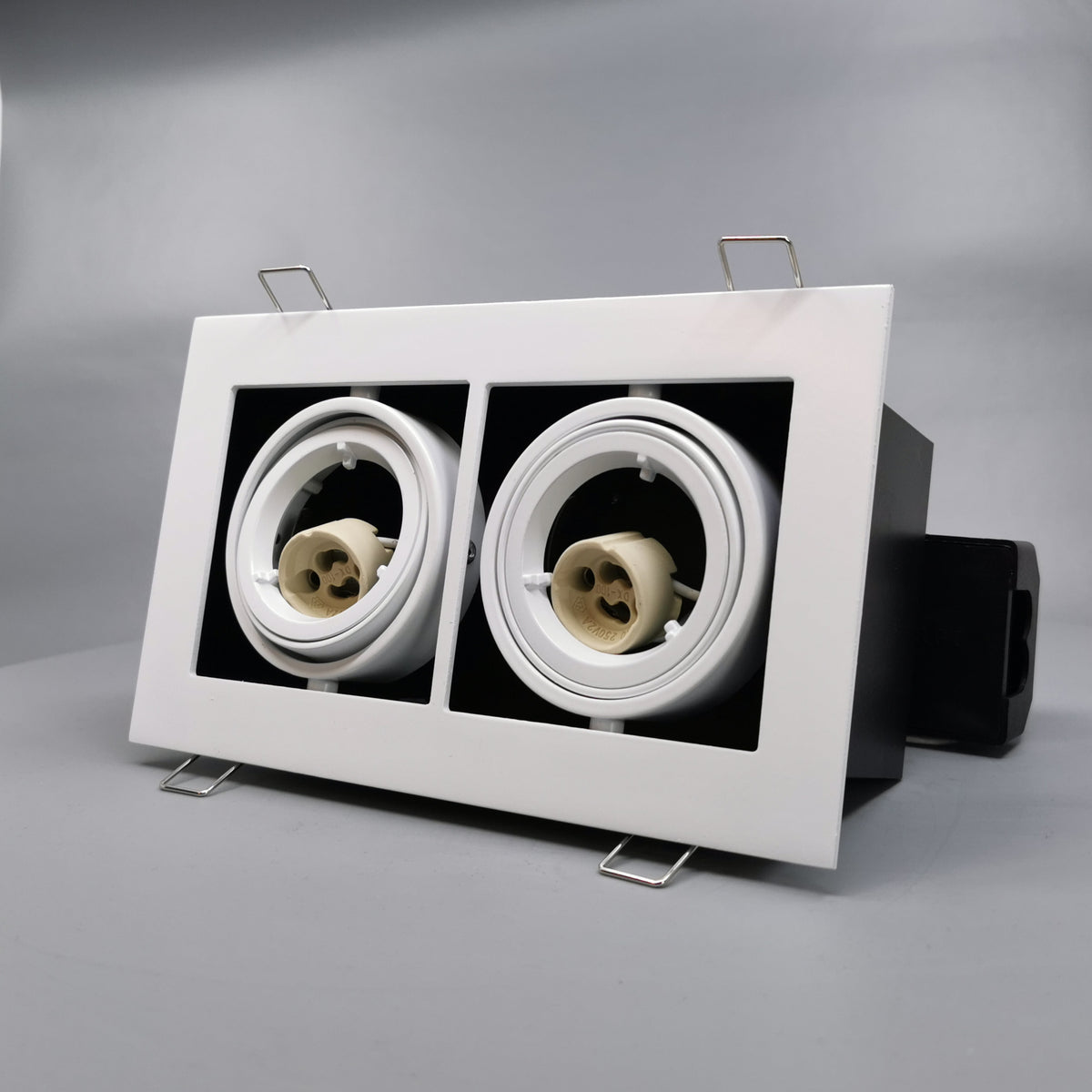 Downlight Dobbelt 230V 20W GU10 - Mat hvid (360° frame 3)