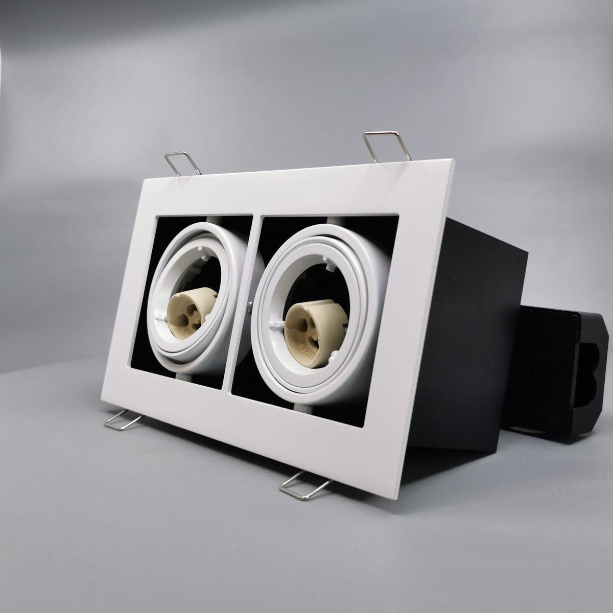 Downlight Dobbelt 230V 20W GU10 - Mat hvid (360° frame 4)