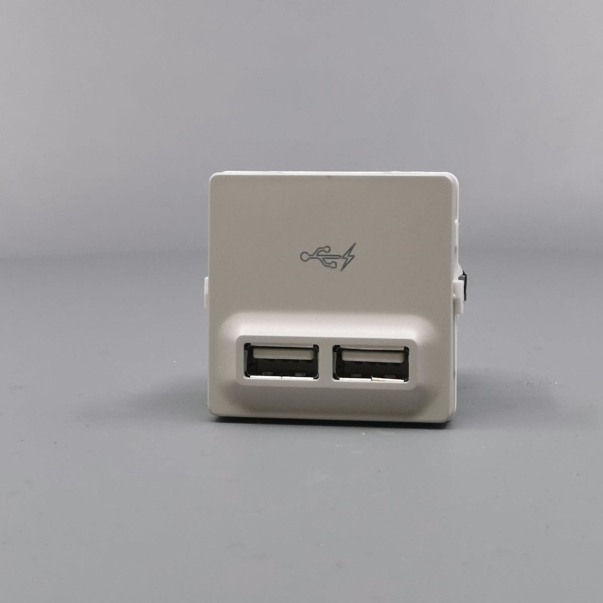 LK Fuga 2xUSB lader 2,1A 1 modul lysegrå (360° frame 2)