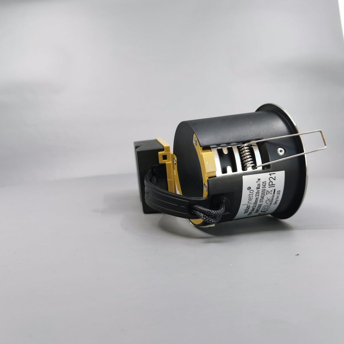 Indbygningsspot 230V GU10 Max 7W LED - børstet (360° frame 18)
