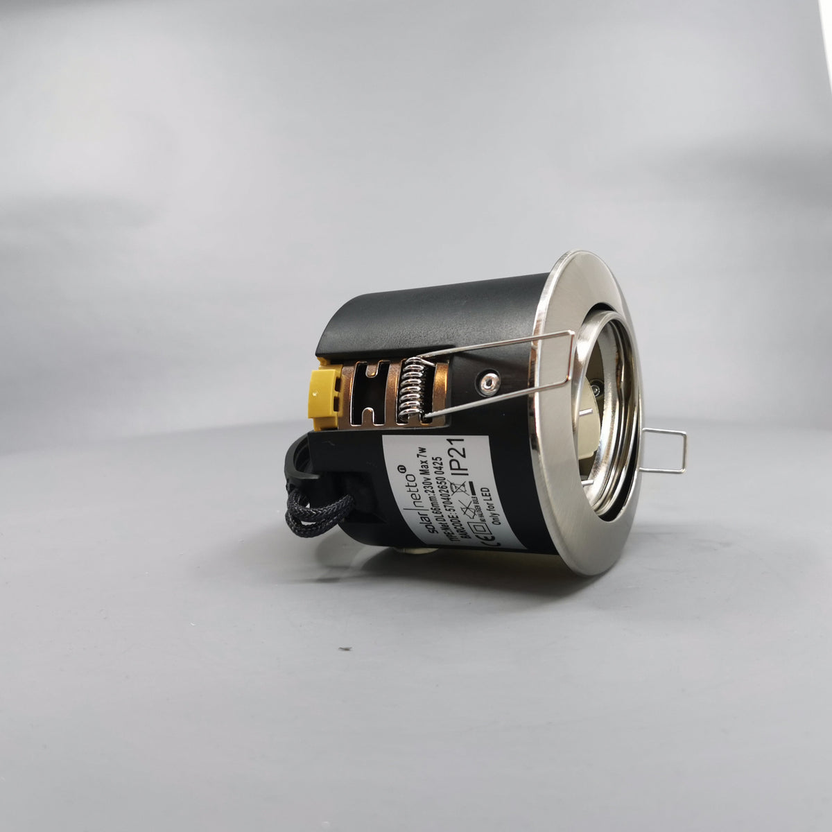 Indbygningsspot 230V GU10 Max 7W LED - børstet (360° frame 21)