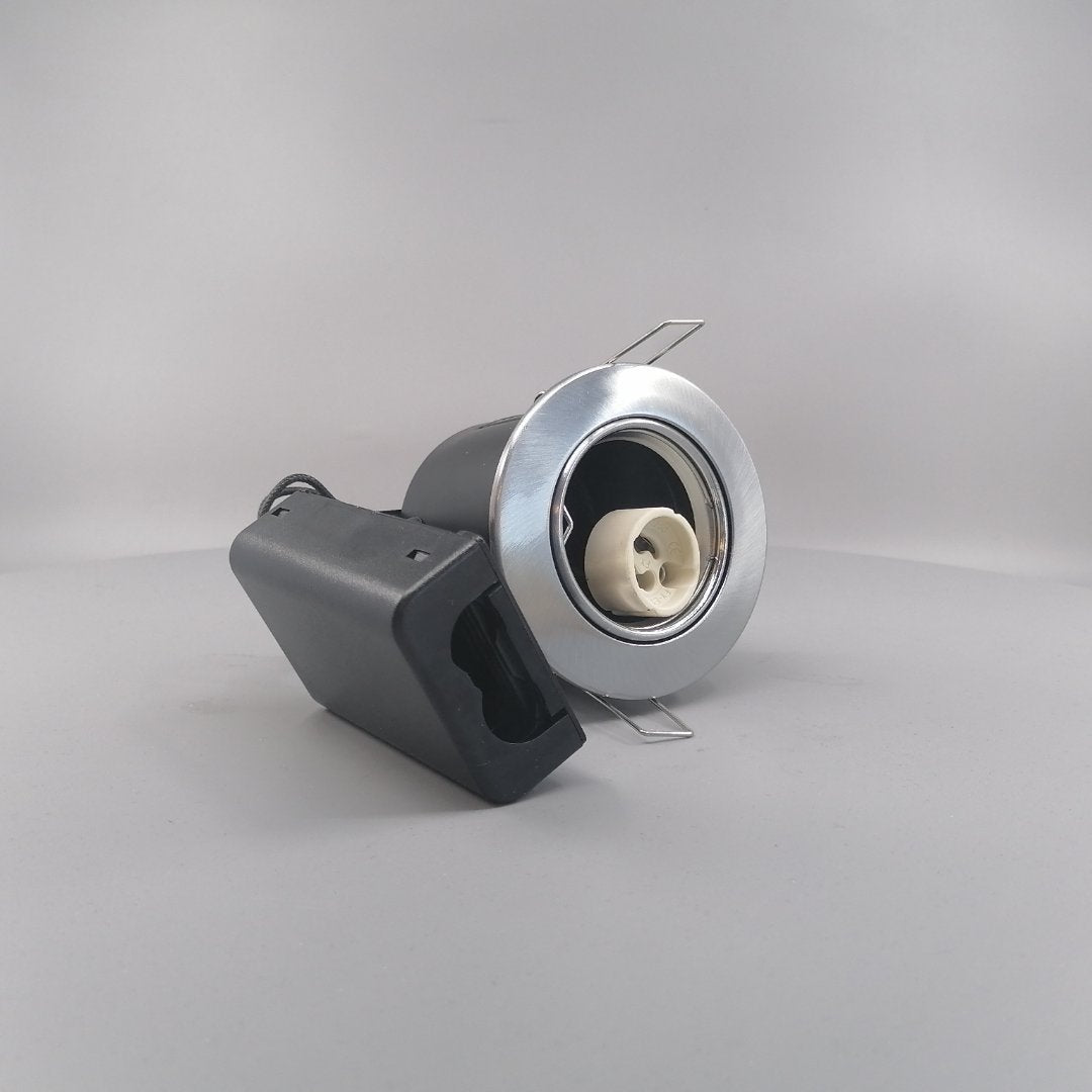 Indbygningsspot 230V GU10 Max 7W LED Børstet (360° frame 22)