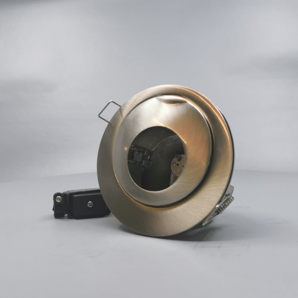 Downlight 12V GU4 max 50W Børstet 90° kipbar + 360° rotering (360° frame 3)