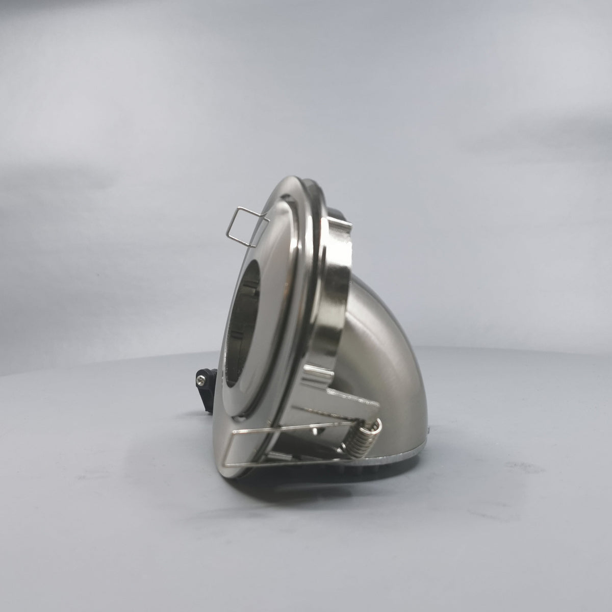 Downlight 12V GU4 max 50W Børstet 90° kipbar + 360° rotering (360° frame 6)