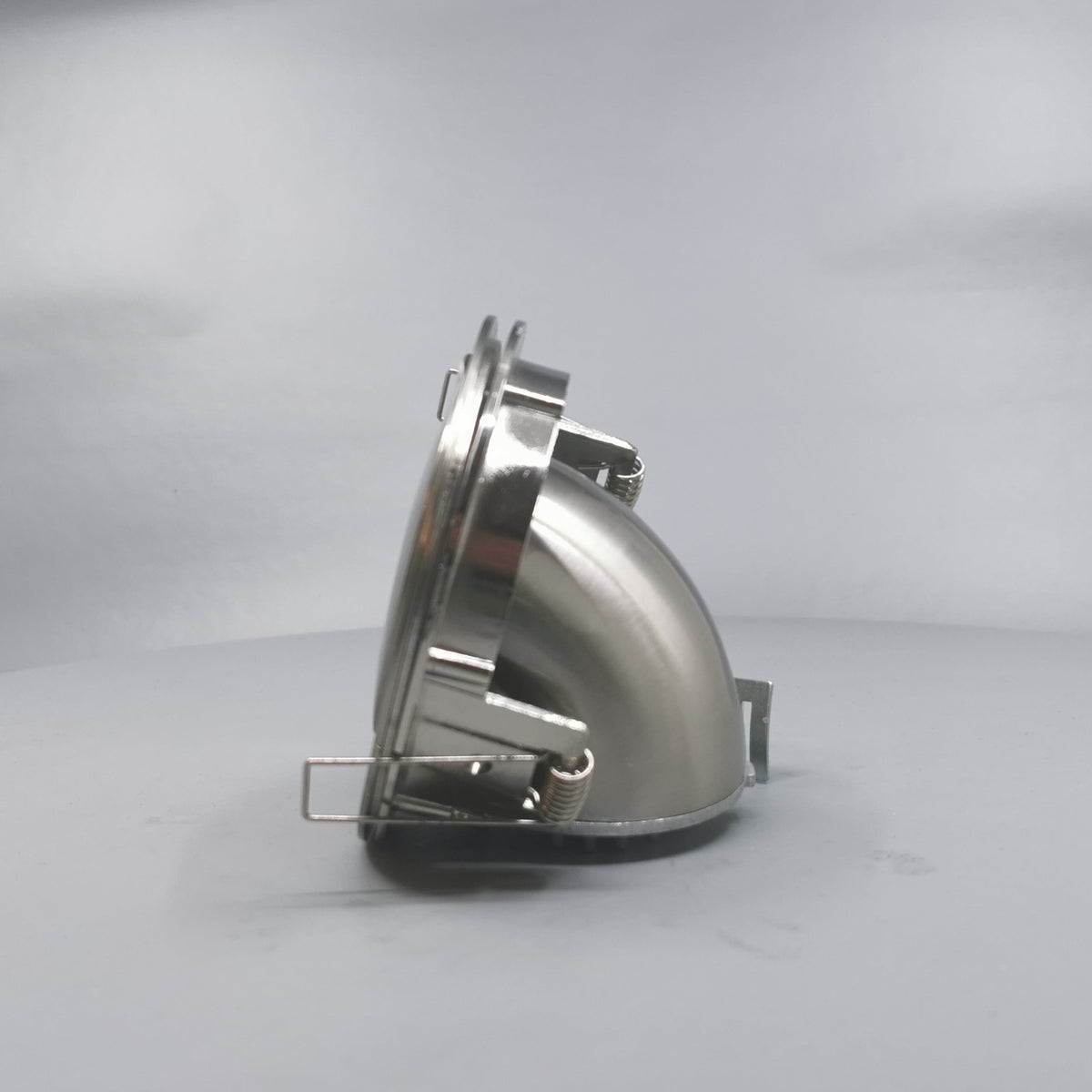 Downlight 12V GU4 max 50W Børstet 90° kipbar + 360° rotering (360° frame 7)