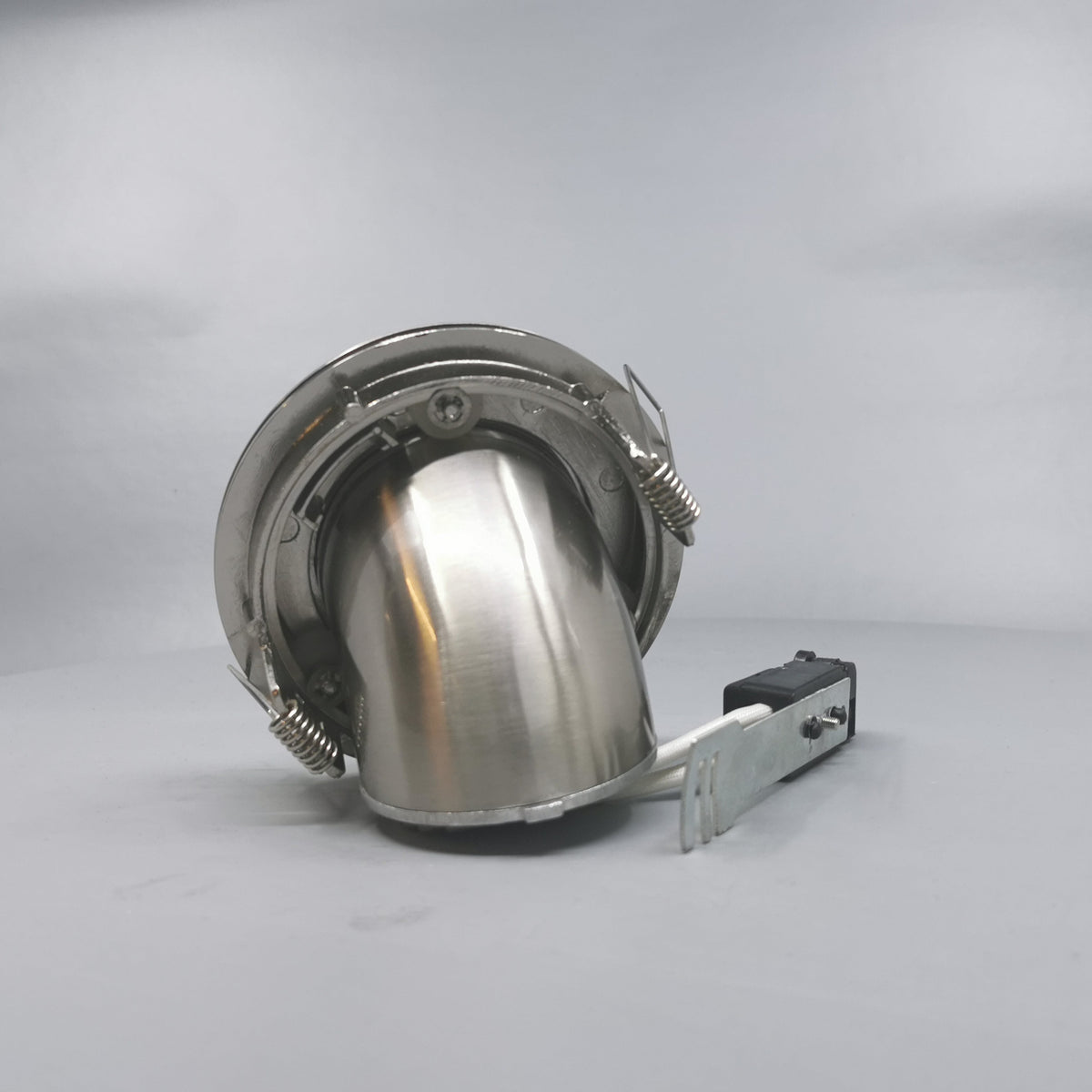 Downlight 12V GU4 max 50W Børstet 90° kipbar + 360° rotering (360° frame 12)