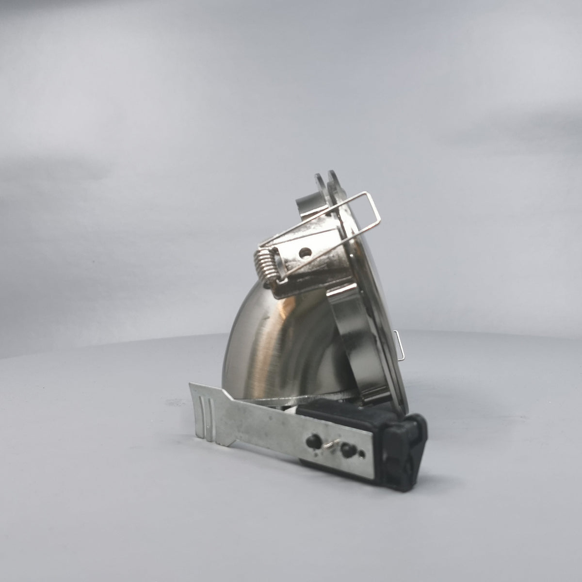 Downlight 12V GU4 max 50W Børstet 90° kipbar + 360° rotering (360° frame 19)