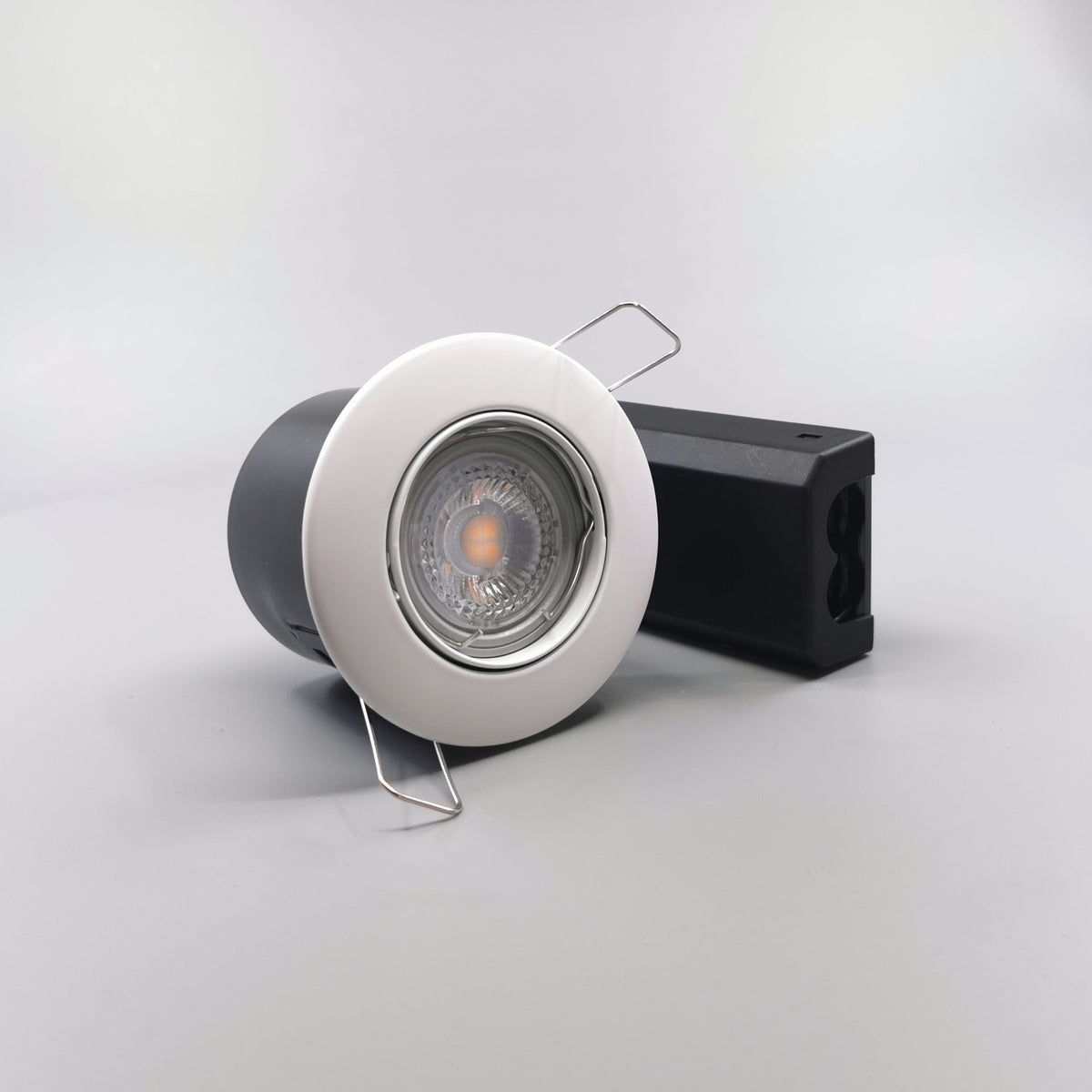 LED spot 5W dæmpbar flimmerfri 3000K 450Lm - Rund, mat hvid (360° frame 23)