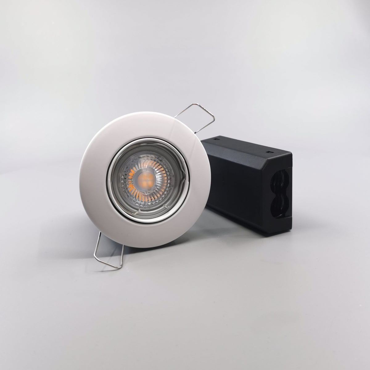 LED spot 5W dæmpbar flimmerfri 3000K 450Lm - Rund, mat hvid (360° frame 24)