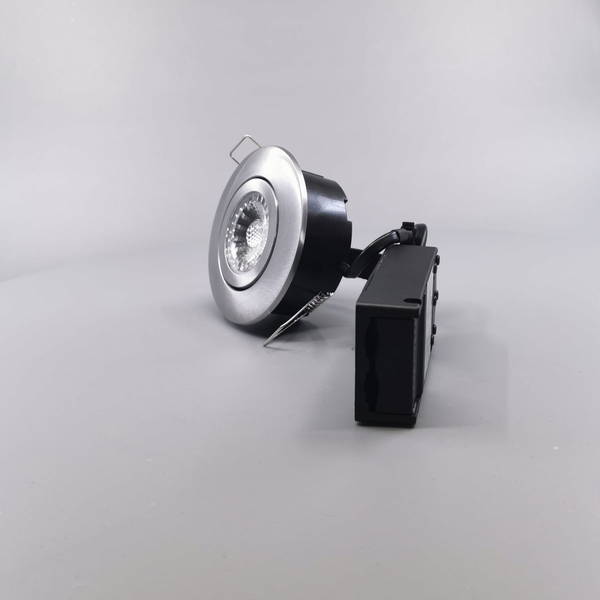 LED spot m. 6W 35° - rund børstet 33mm Type: 3502 (360° frame 6)