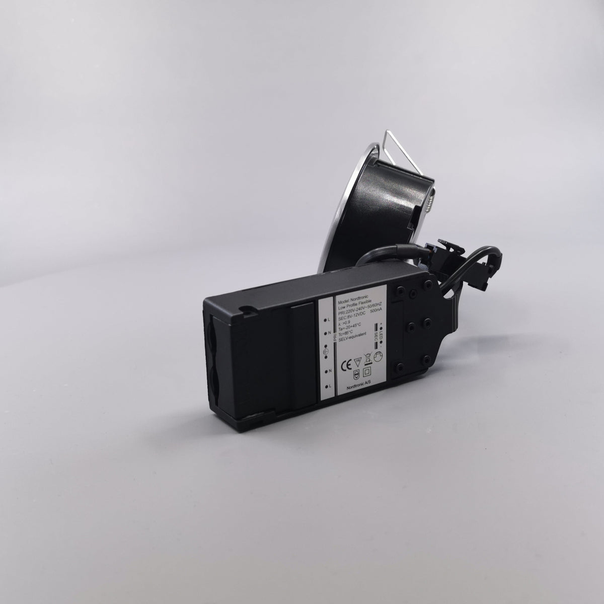 LED spot m. 6W 35° - rund børstet 33mm Type: 3502 (360° frame 9)