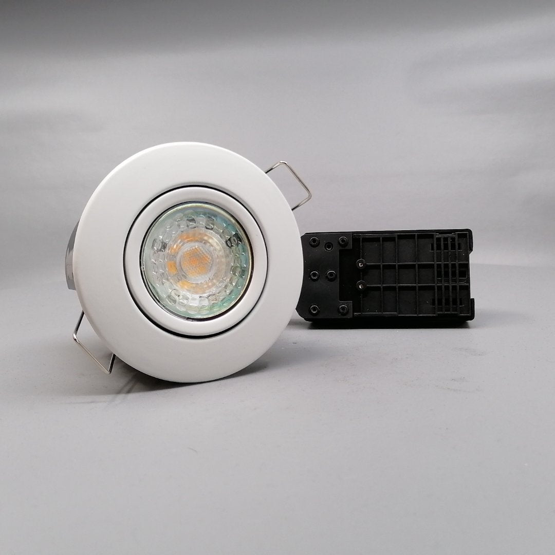 Pro Indbygningsspot m 5,5W DimTone LED pære - Mat hvid (360° frame 23)