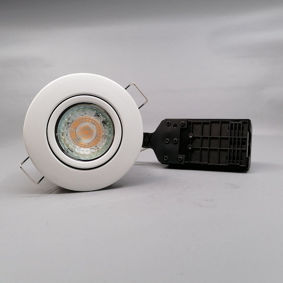 Pro Indbygningsspot m 5,5W DimTone LED pære - Mat hvid (360° frame 24)