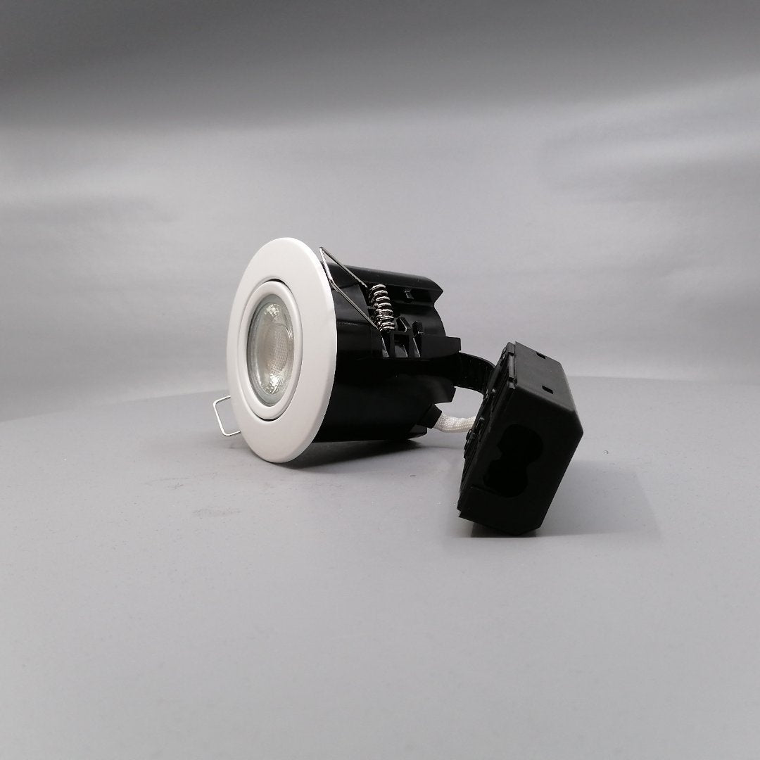 Pro indbygningsspot m. 3-Trins dæmpbar LED pære 3000K - Mat hvid (360° frame 5)