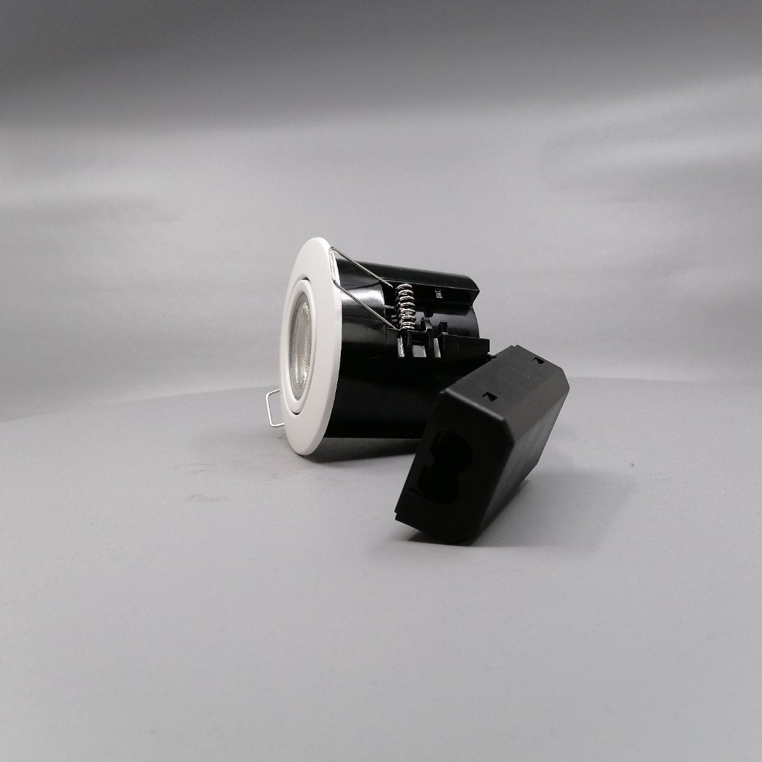 Pro indbygningsspot m. 3-Trins dæmpbar LED pære 3000K - Mat hvid (360° frame 6)