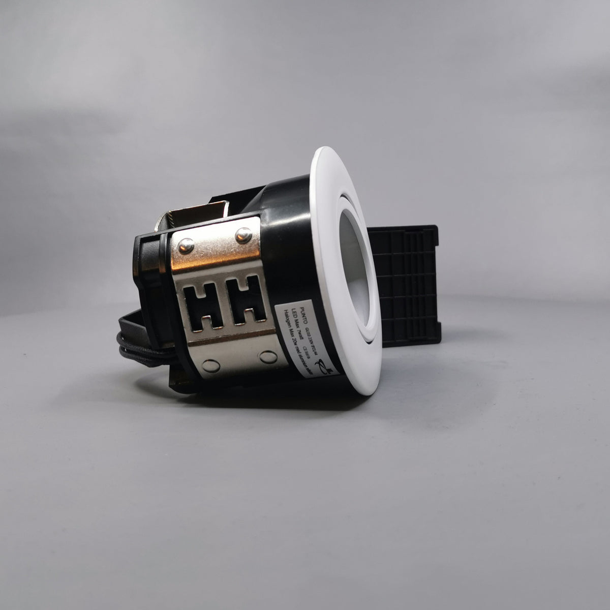 Pro indbygningsspots m/GU10 fatning - rund mat hvid (360° frame 20)