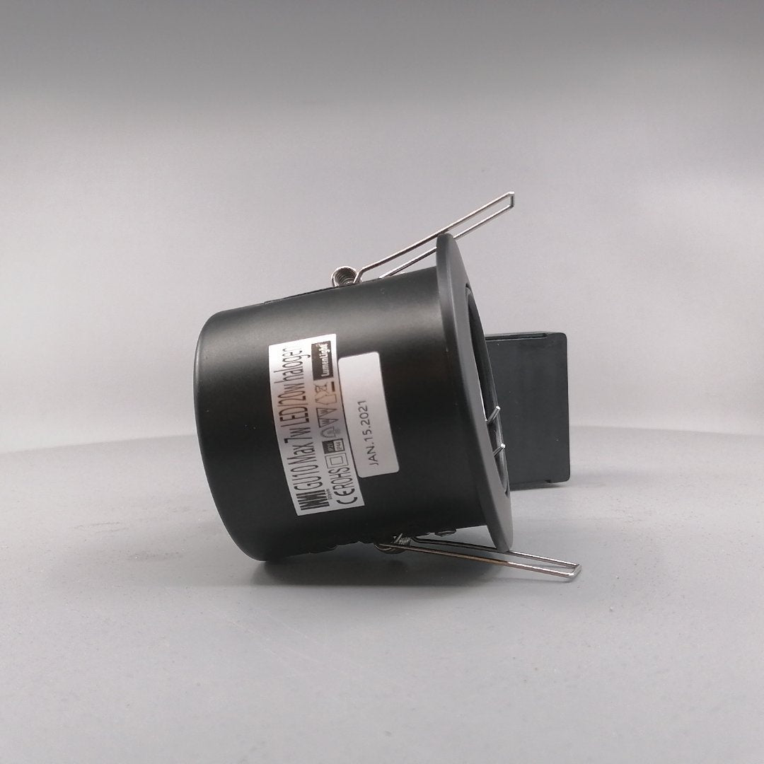 Pro indbygningsspot m. 3-Trins dæmpbar LED pære 3000K - Mat sort (360° frame 20)