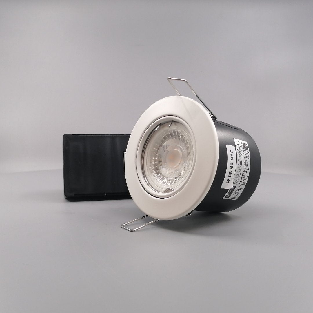 Pro indbygningsspot m 5W LED pære 3000K - Mat hvid (360° frame 4)