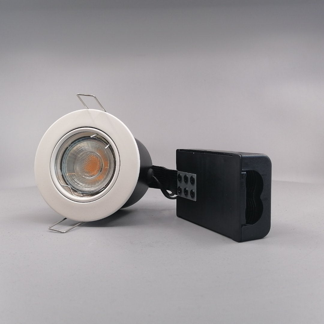 Pro indbygningsspot m. 3-Trins dæmpbar LED pære 3000K - Mat hvid (360° frame 2)