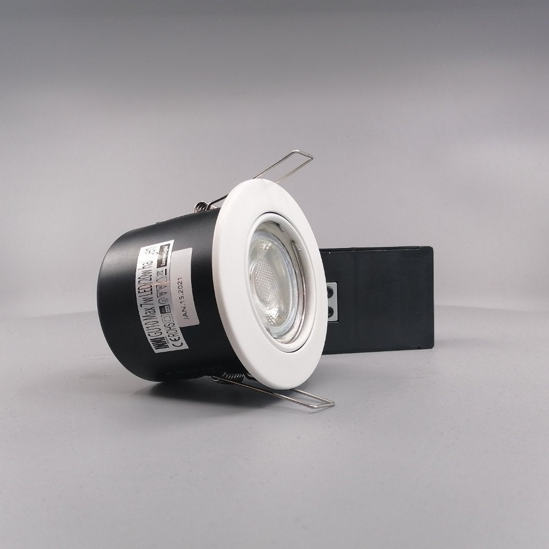 Pro indbygningsspot m. 3-Trins dæmpbar LED pære 3000K - Mat hvid (360° frame 21)