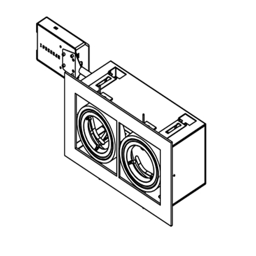 Downlight Dobbelt 230V 20W GU10 - Mat hvid (360° frame 26)