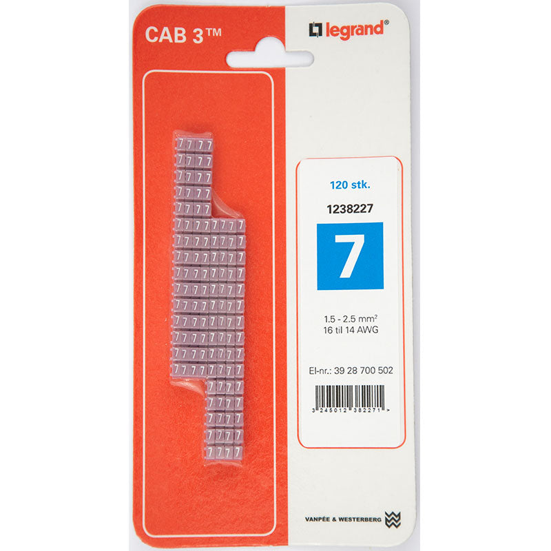 CAB3 Ledningsmærker 1,5-2,5 mm² (7)
