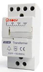 TRANSFORMER 8/12/24VAC, 9VA. DIN MONT.