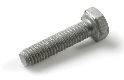 SÆTBOLT M6X25 VARMGALV SW10 DIN 933