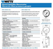 GLYCERIN MANOMETER 0-6BAR Ø100 ½" LODRET