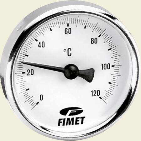 TERMOMETER  Ø100X50MM 0-120°. KLASSE 2