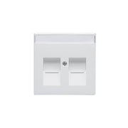DATAUDTAG AFDÆKNING FOR 2 X RJ45 1M HVID