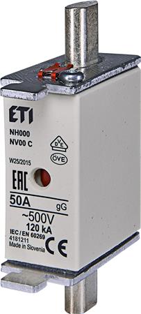 SIKRING NH000 50A GG 500V