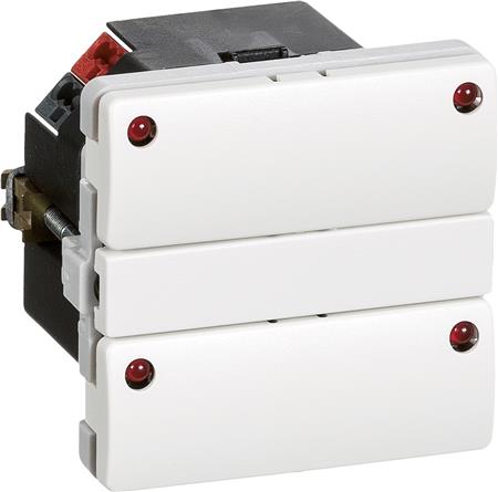 LK FUGA KNX 4-TRYK M/STATUS LED, HVID