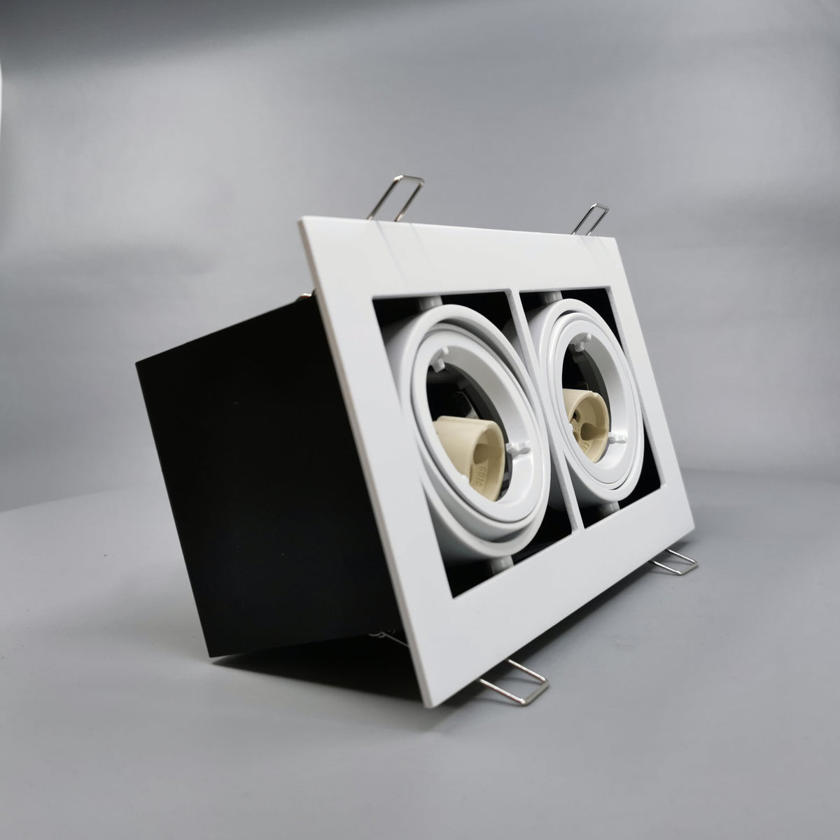 Downlight Dobbelt 230V 20W GU10 - Mat hvid (360° frame 21)