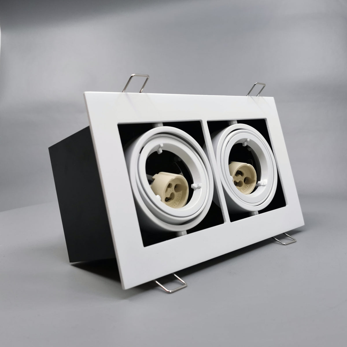 Downlight Dobbelt 230V 20W GU10 - Mat hvid (360° frame 22)