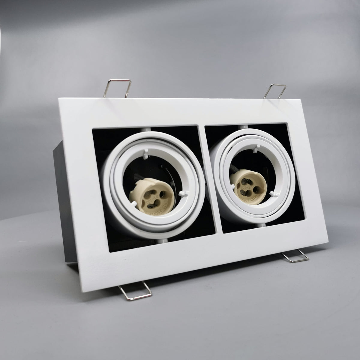 Downlight Dobbelt 230V 20W GU10 - Mat hvid (360° frame 23)
