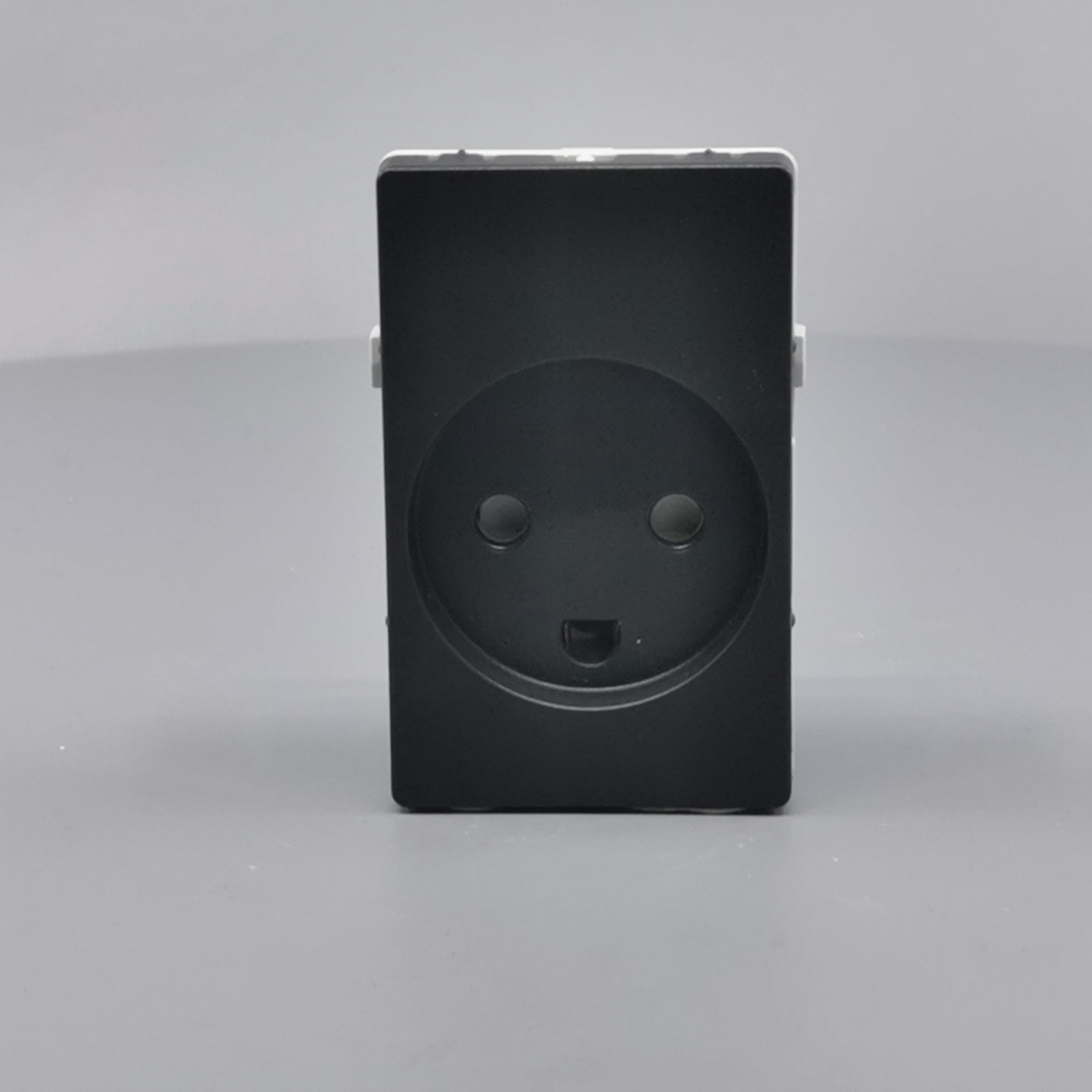 Fuga Stikkontakt 1½modul 2-pol med jord koksgrå