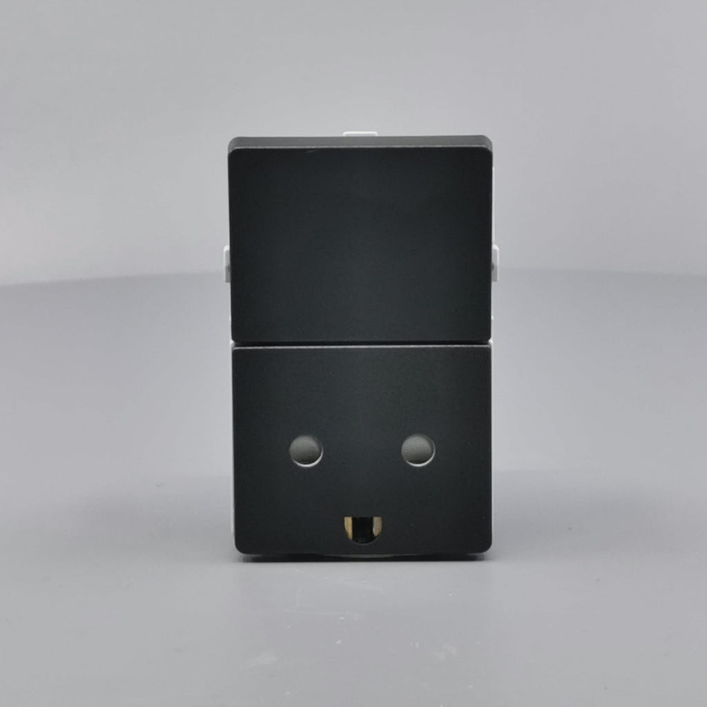 Fuga Stikkontakt 2-pol med jord koksgrå