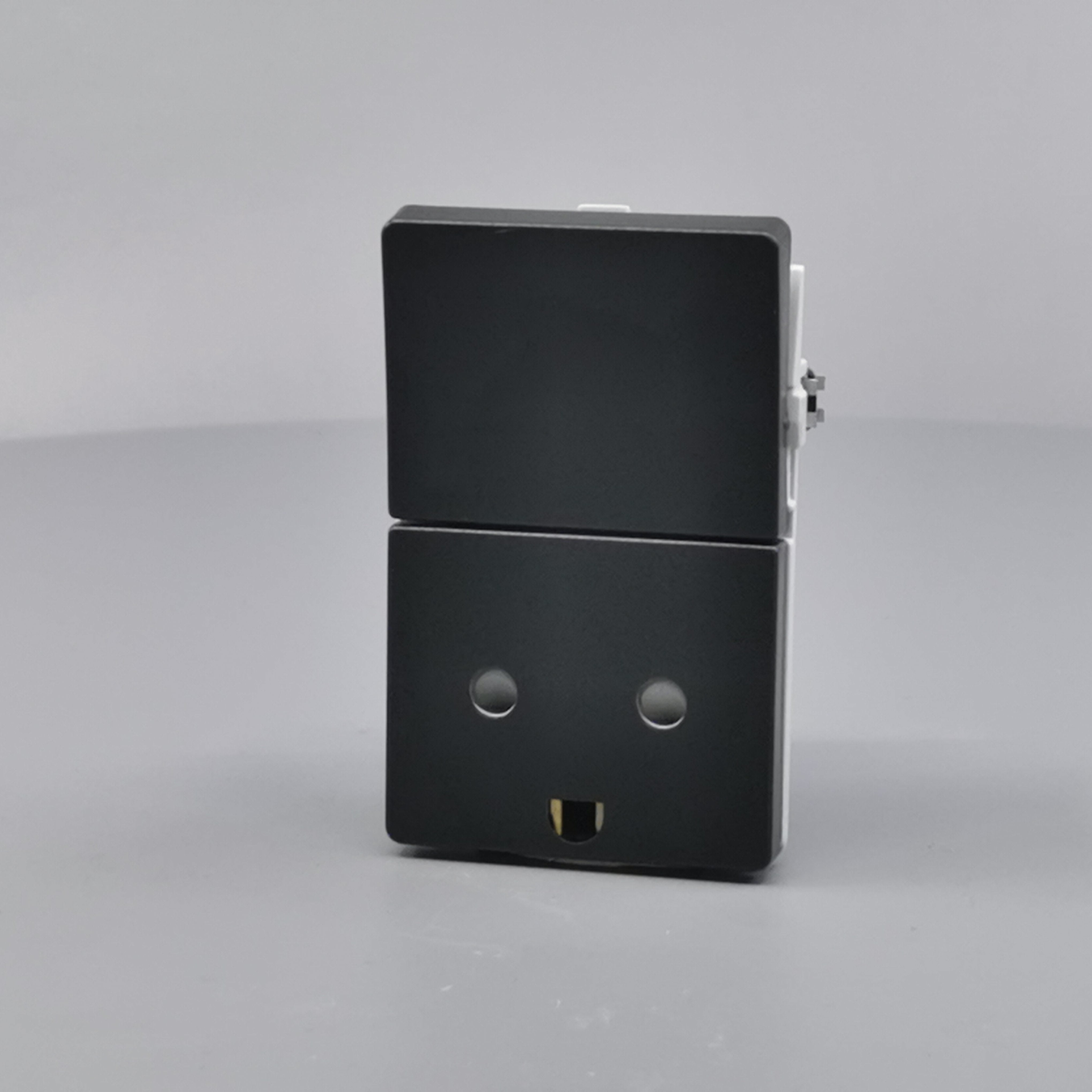 Fuga Stikkontakt 2-pol med jord koksgrå