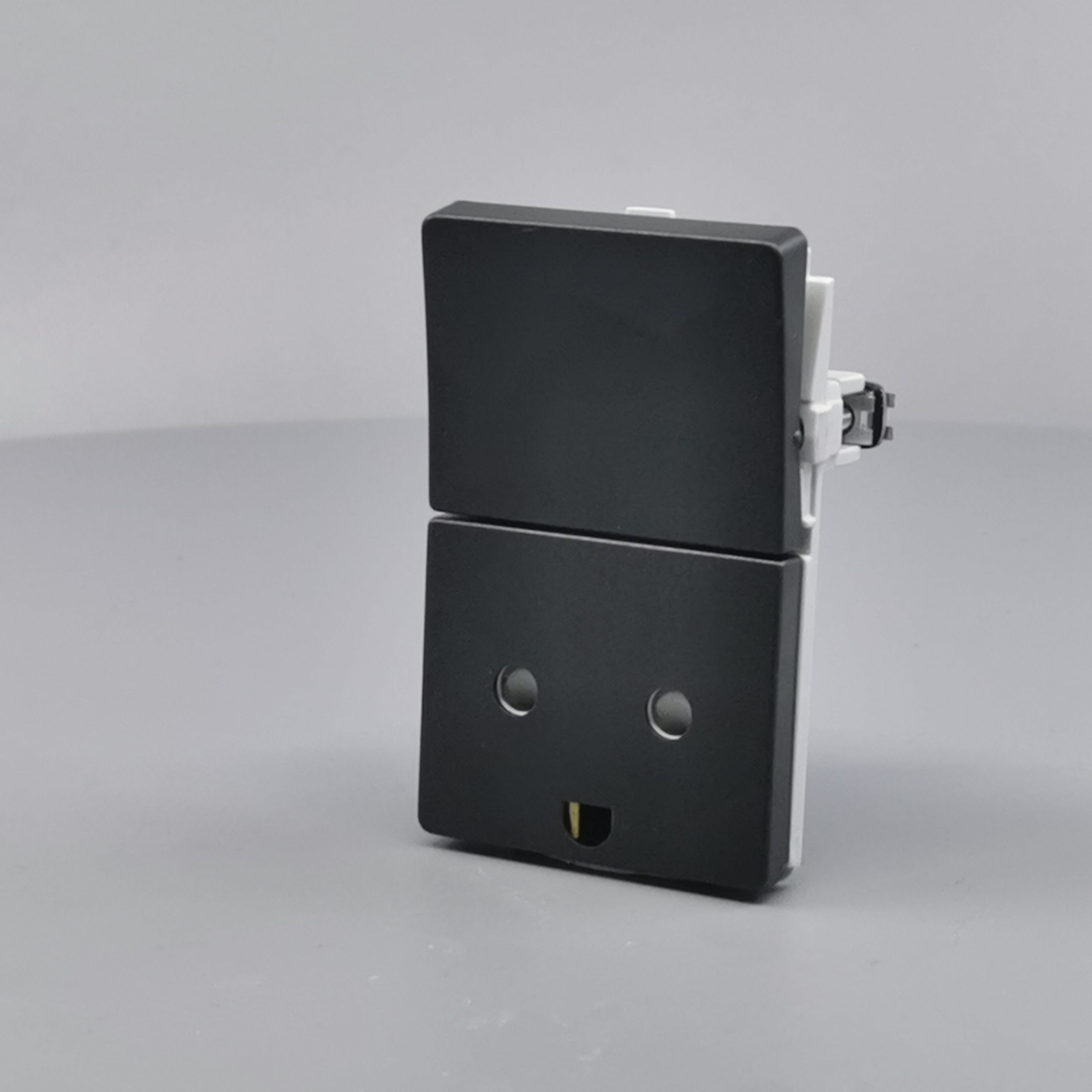 Fuga Stikkontakt 2-pol med jord koksgrå