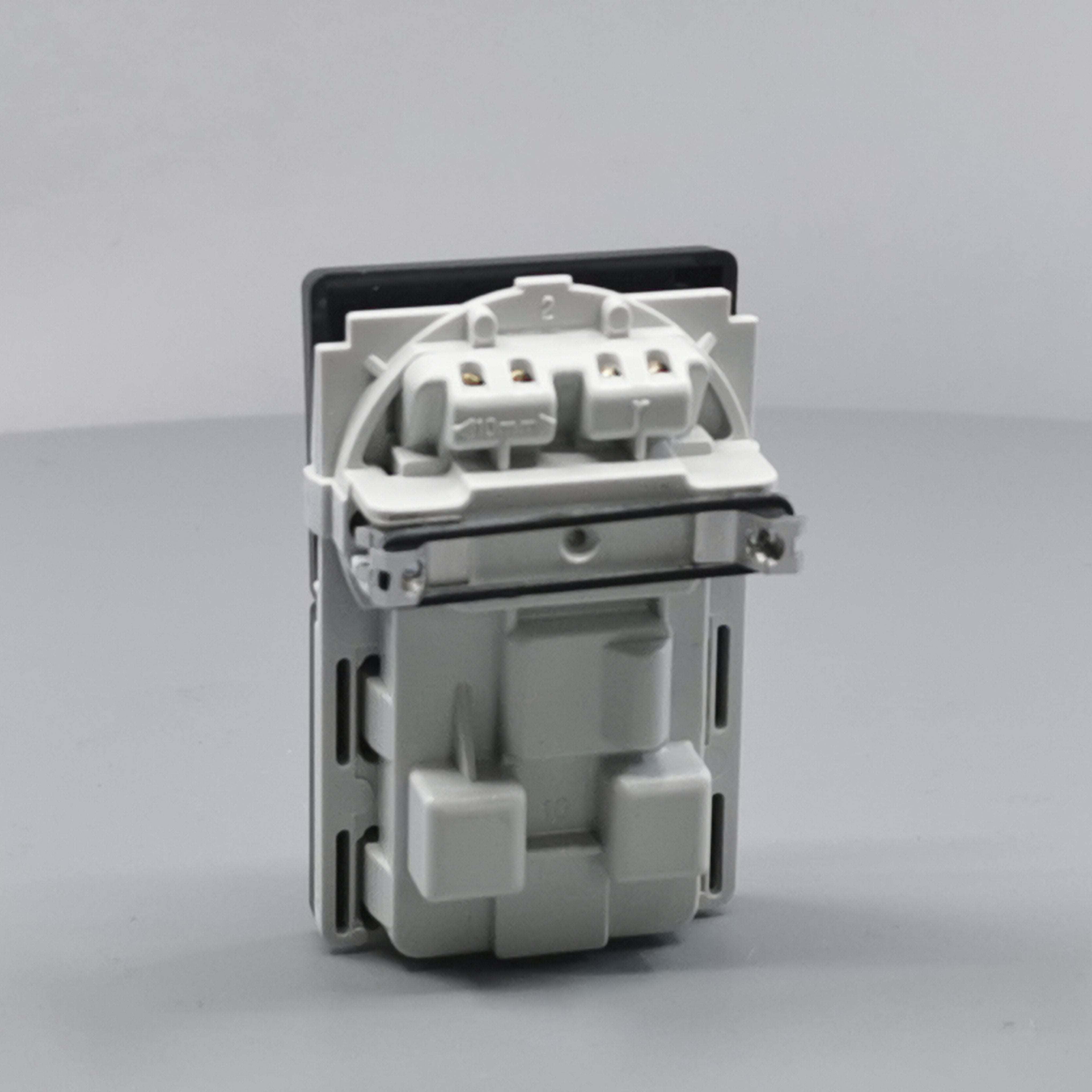 Fuga Stikkontakt 2-pol med jord koksgrå