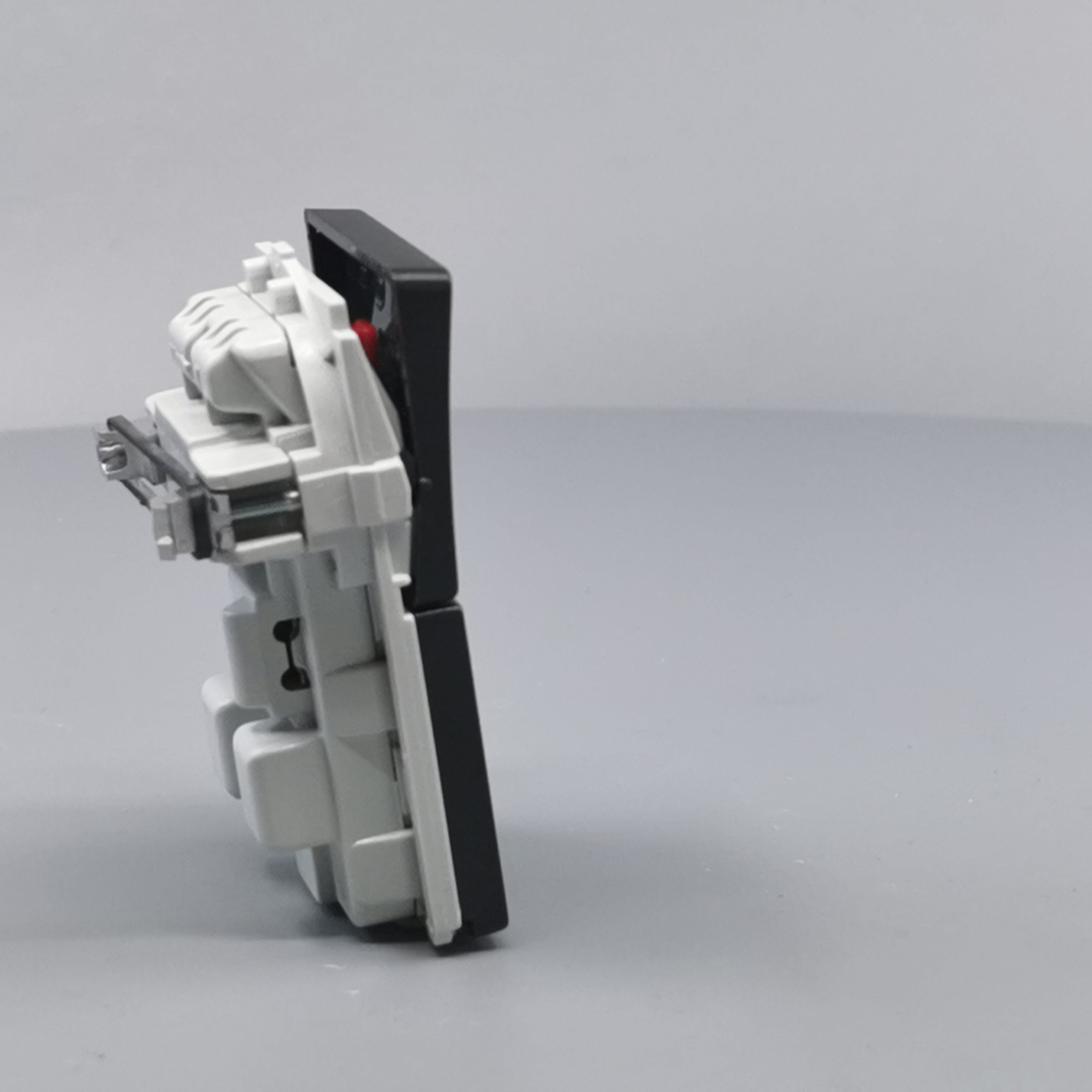 Fuga Stikkontakt 2-pol med jord koksgrå