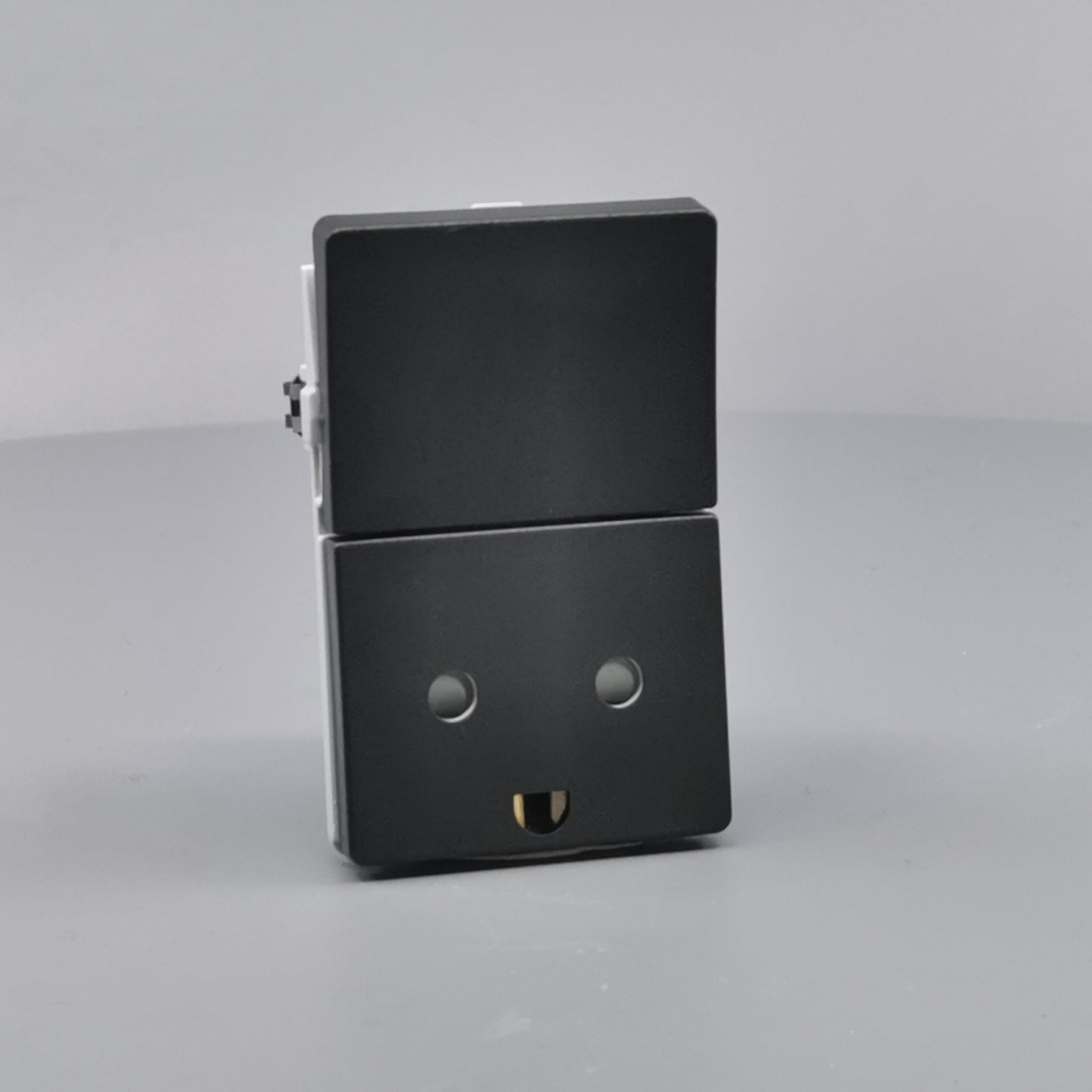 Fuga Stikkontakt 2-pol med jord koksgrå