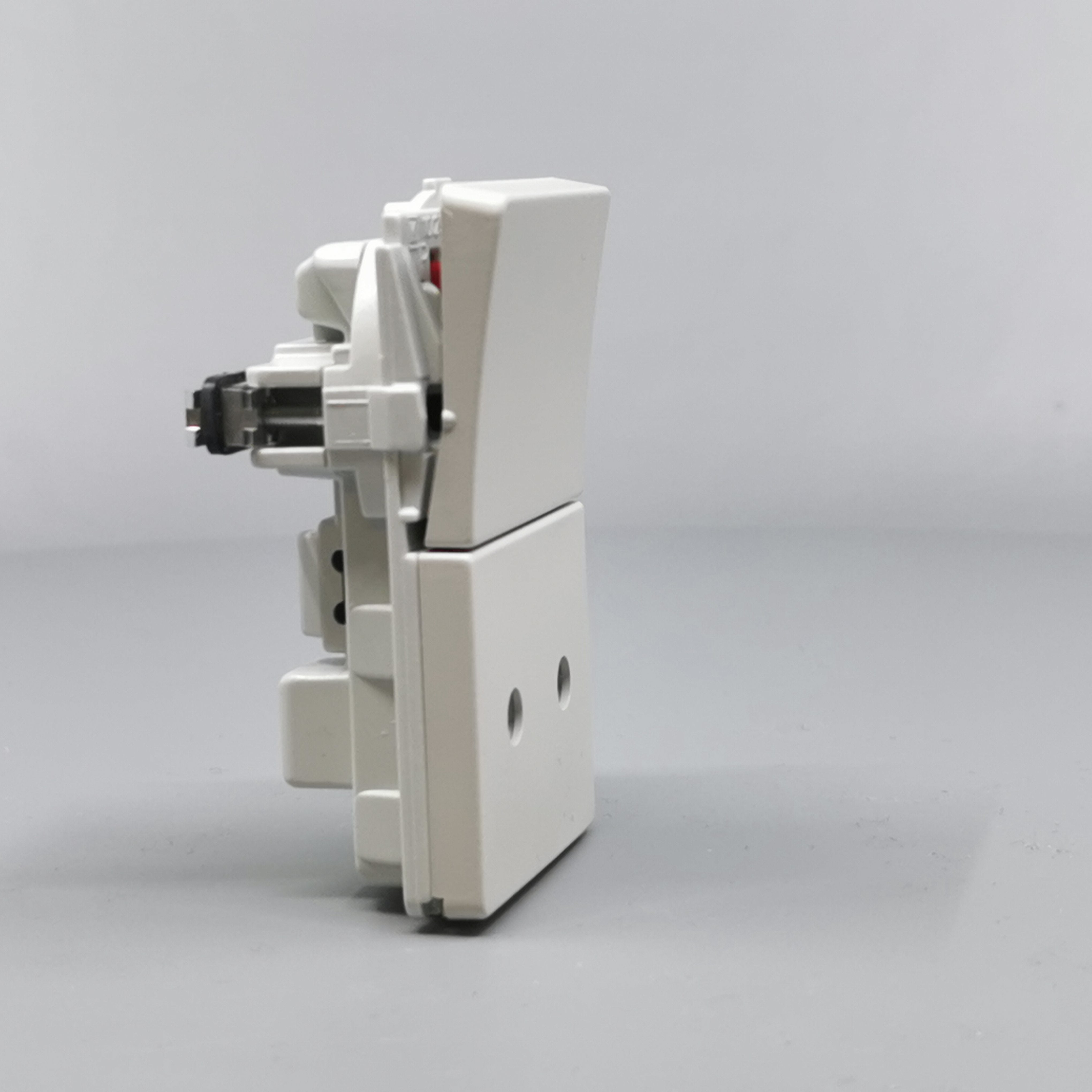 Fuga Stikkontakt 2-pol uden jord Lysegrå