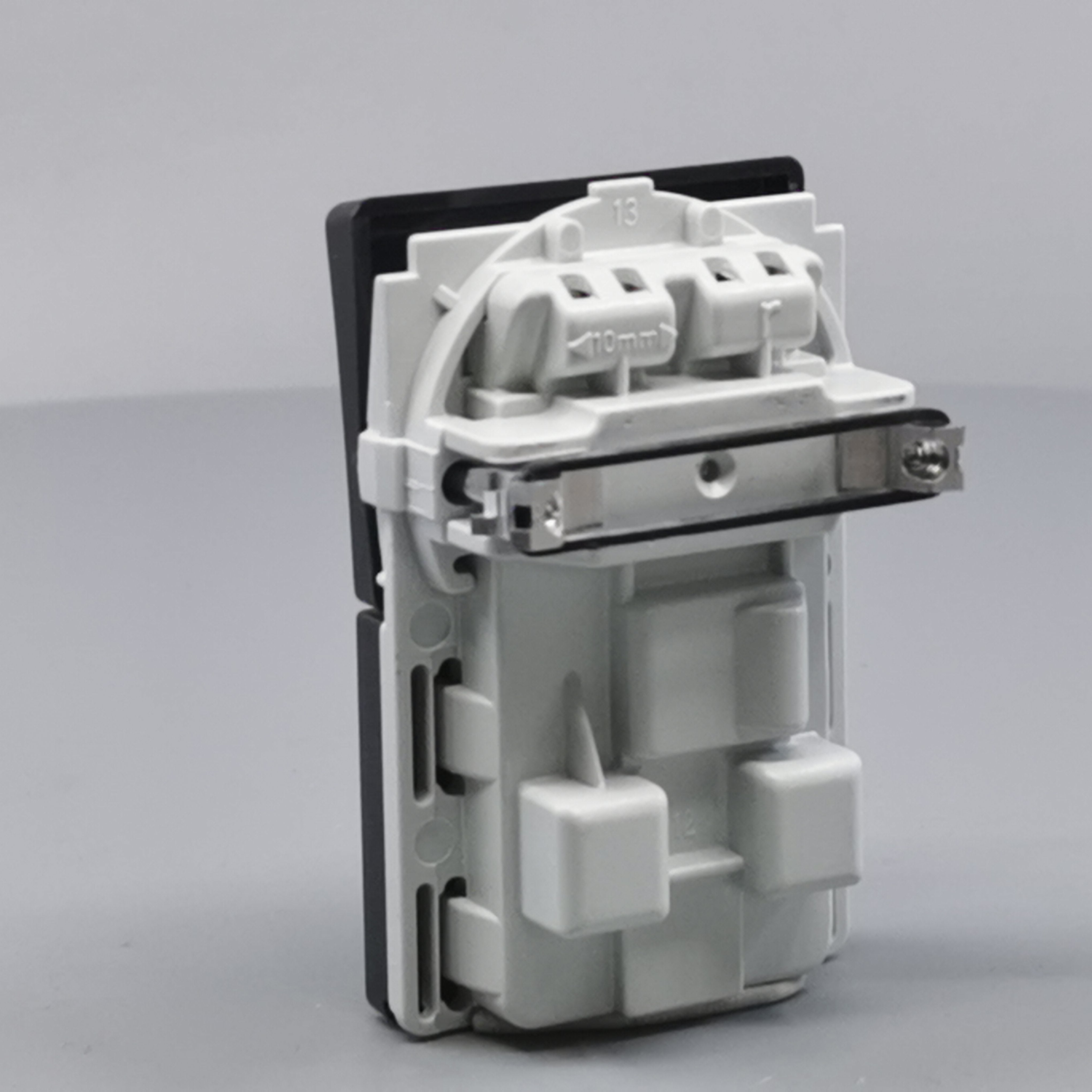 Fuga Stikkontakt 2-pol uden jord koksgrå