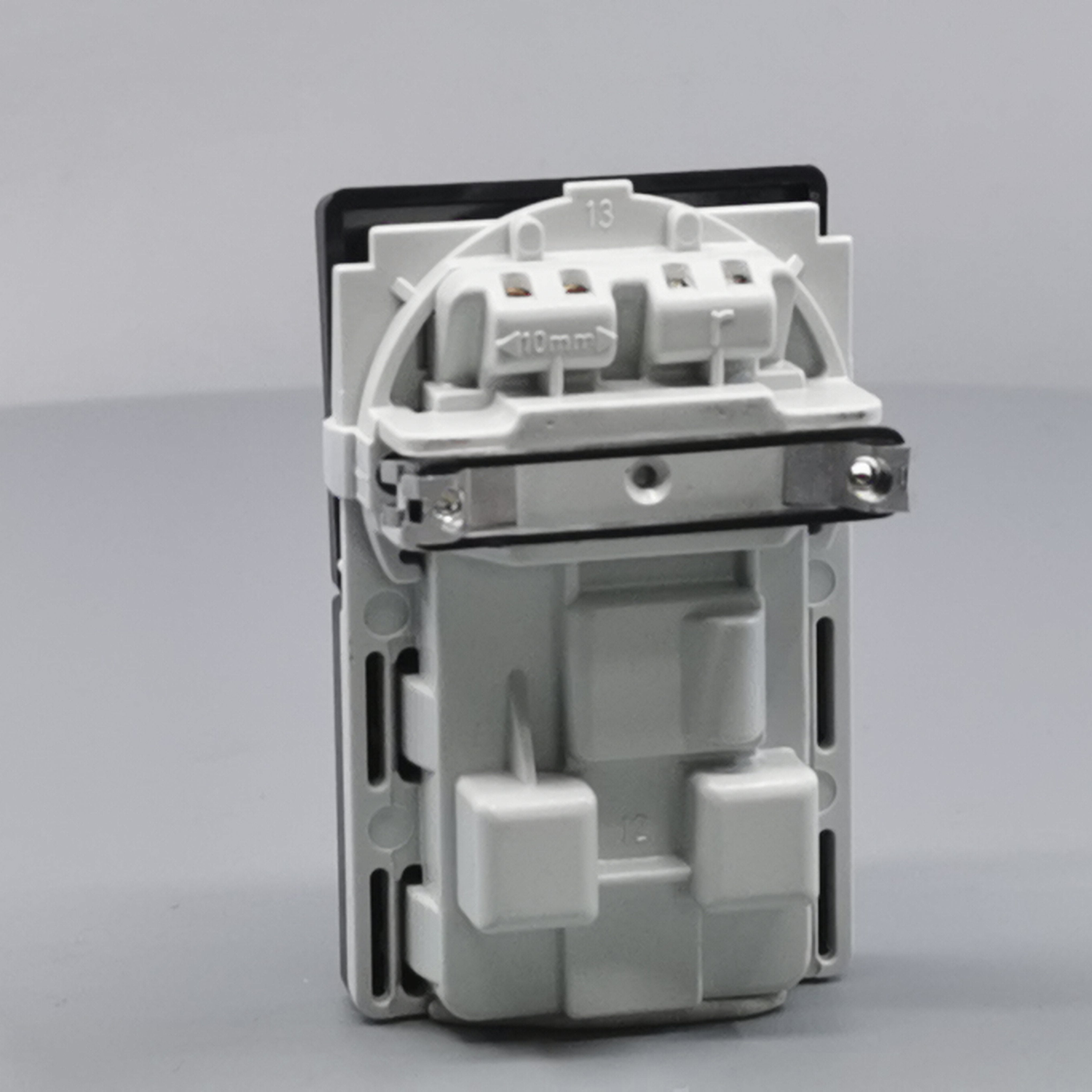 Fuga Stikkontakt 2-pol uden jord koksgrå