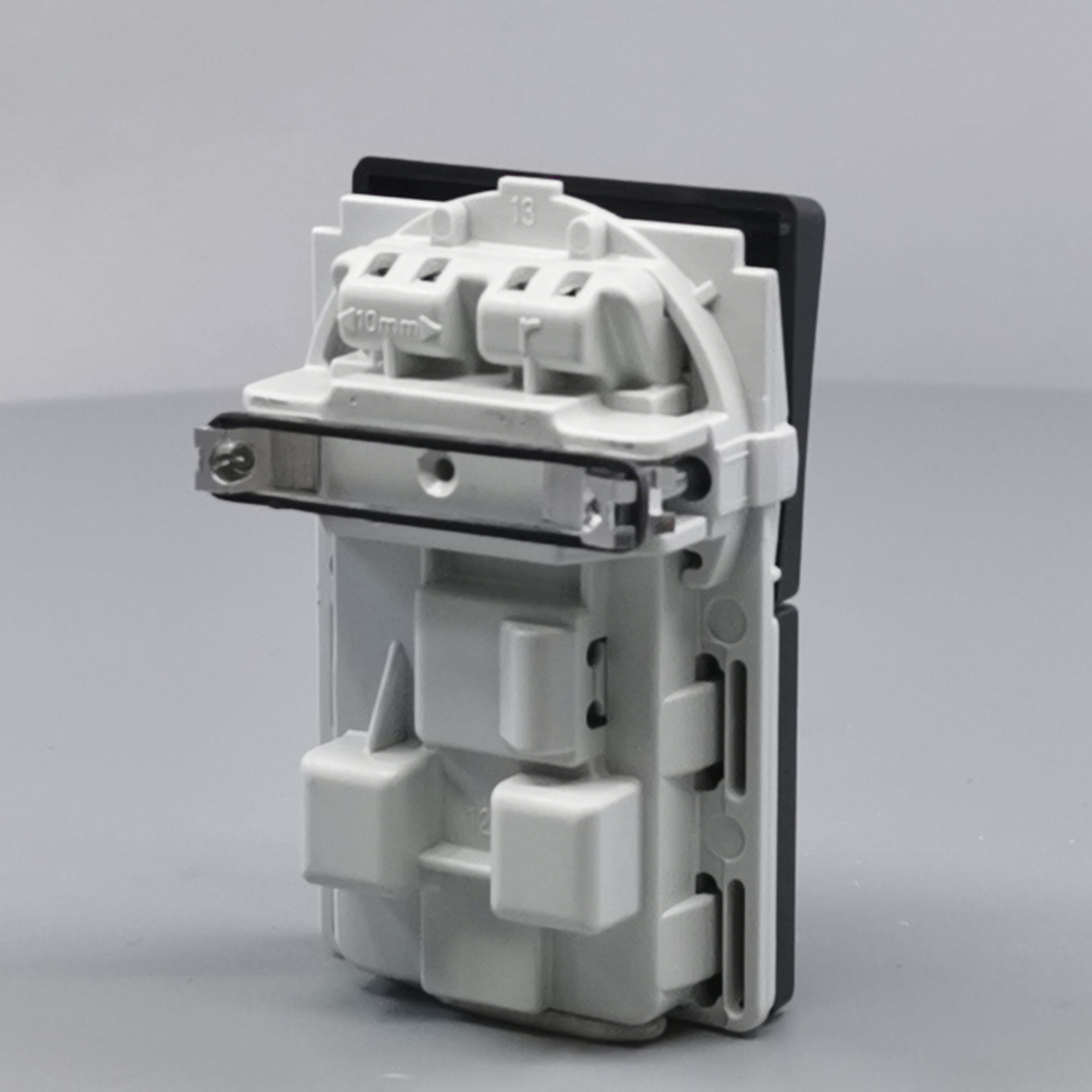 Fuga Stikkontakt 2-pol uden jord koksgrå