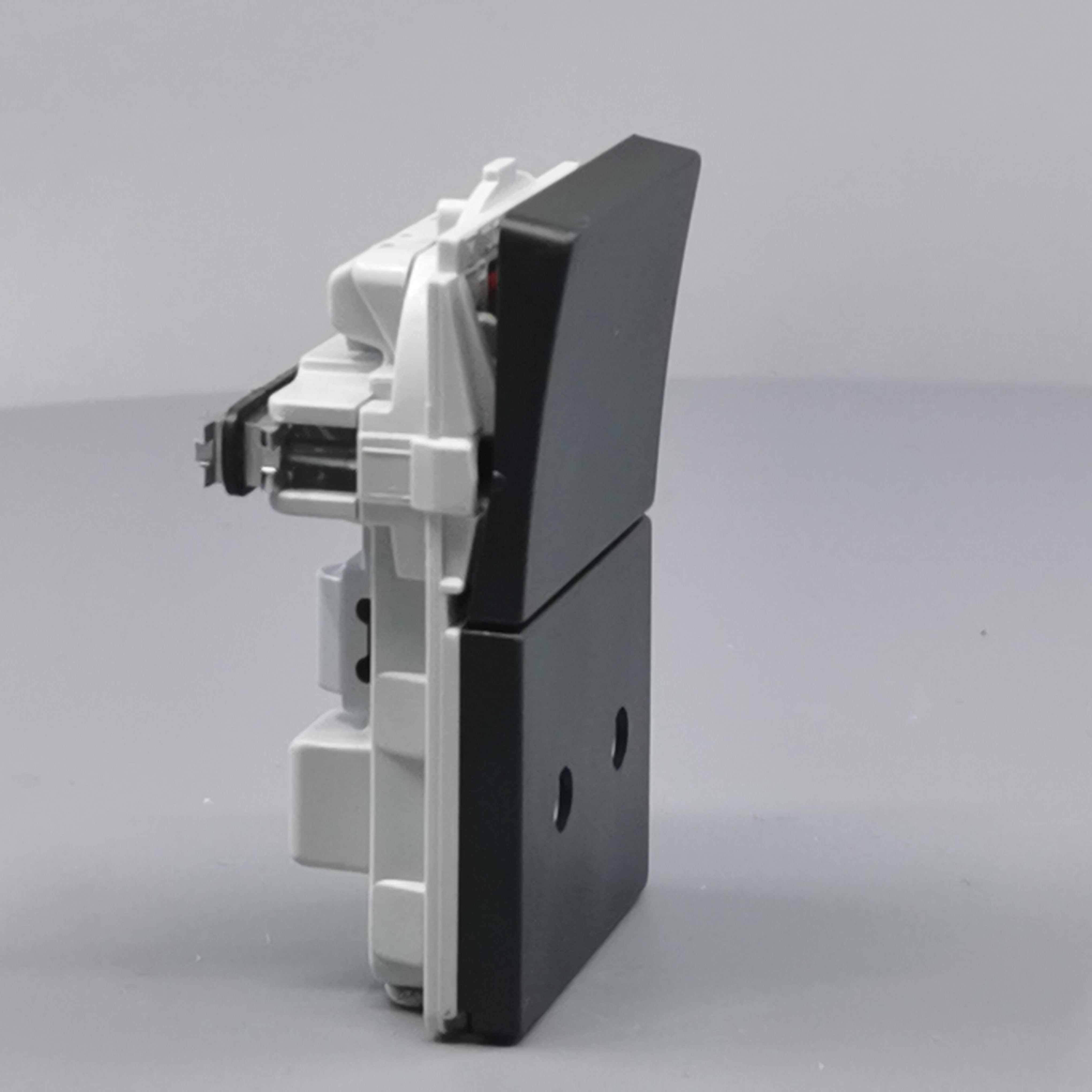 Fuga Stikkontakt 2-pol uden jord koksgrå