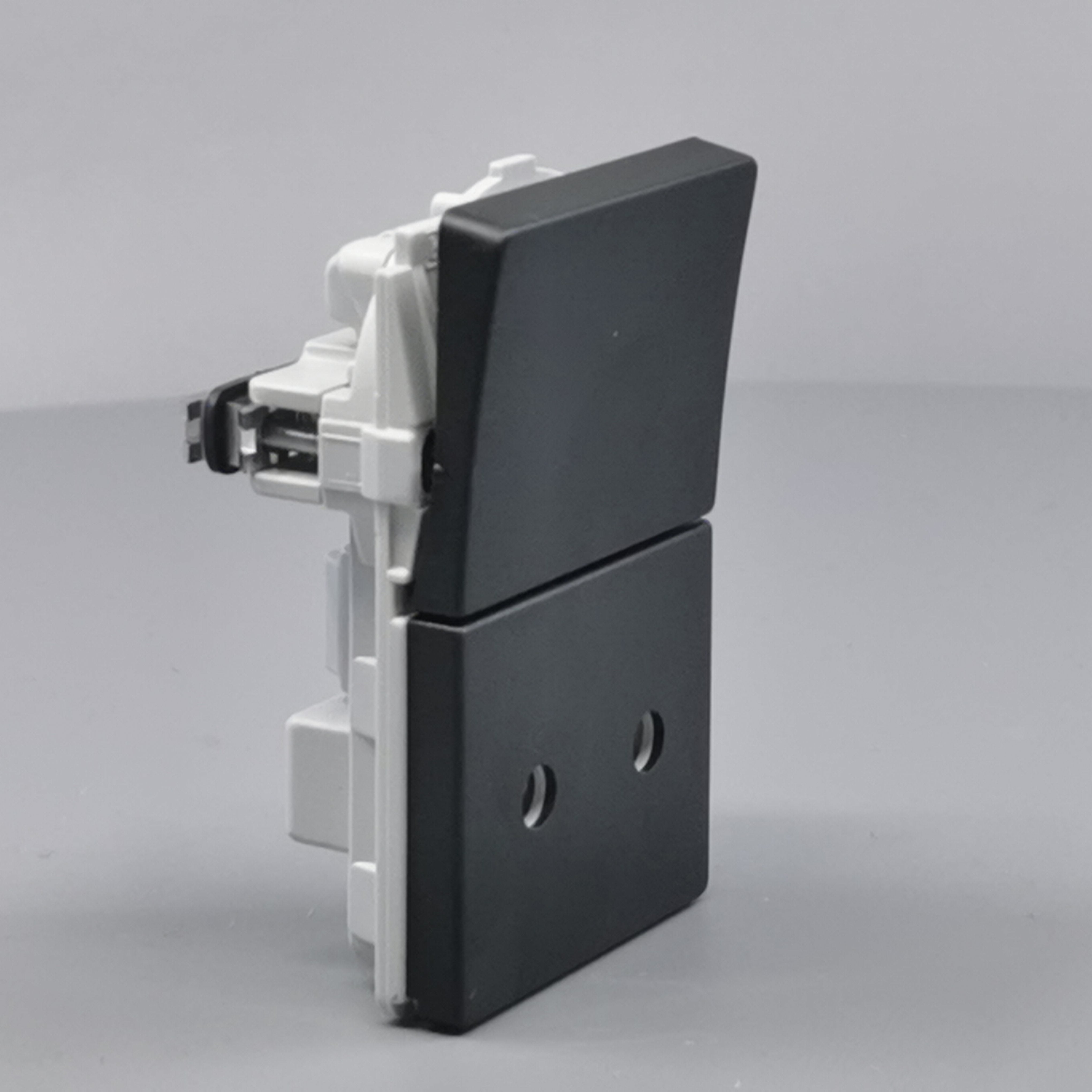 Fuga Stikkontakt 2-pol uden jord koksgrå